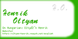 henrik oltyan business card